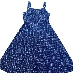 vintage Frock dress Navy Floral size 44 -Isabella Marant & Reformation inspo